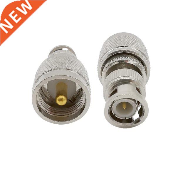 2Pcs BNC PL-259 PL259 Male to UHF Male Straight RF Coaxial C