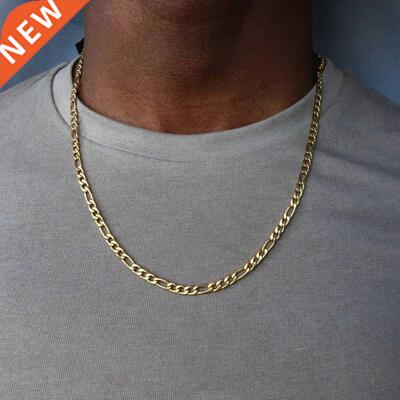 2022 Fashion New Figaro Chain Necklace Men Stainless Steel G