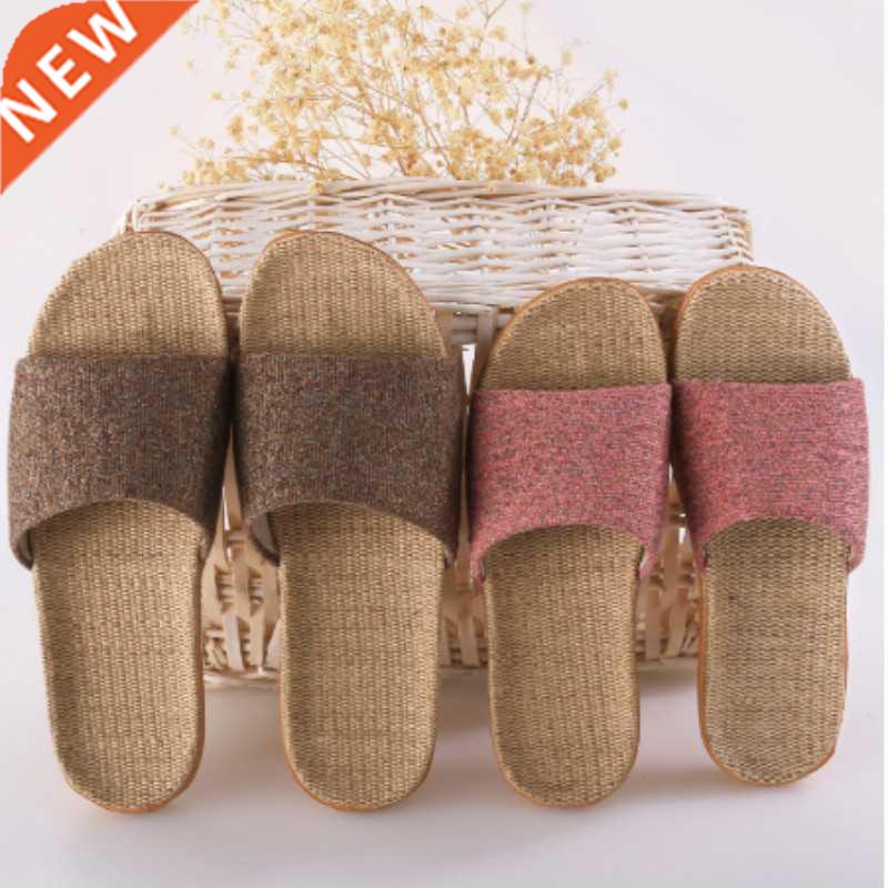 Linen Women Shoes Color Matching Leisure Indoor Floor Shoes