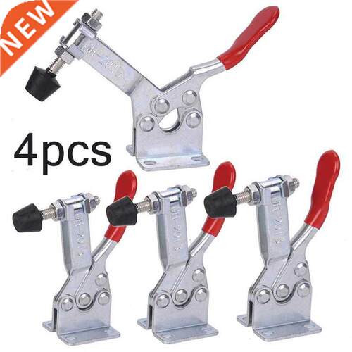 4 PCS GH-201B Red Toggle Clamp Horizontal Clamp 100kg Quick