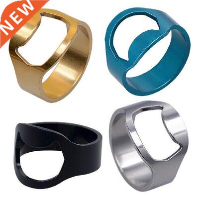 4Pcs Bottle Opener Ring 4 Color Stainless Steel Beer Bar