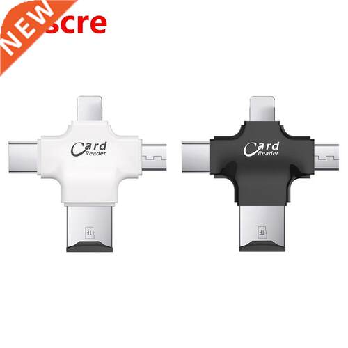 4 in 1 Card Reader Type C Micro-USB Adapter Micro-TF/SD Card