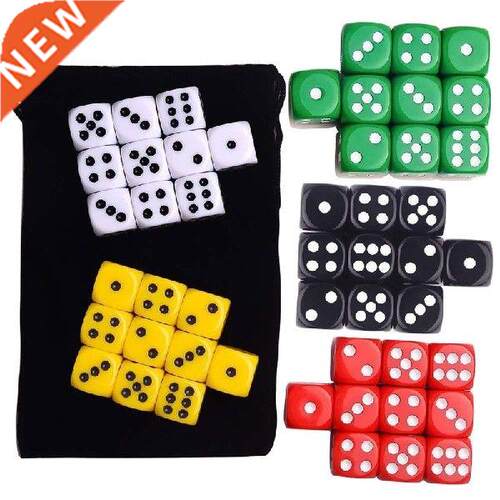 50Pcs 0.63In 6 Sided Number Round Corner Dices with Carry