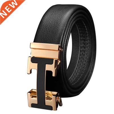 2021 Model Name Brand Leather Automatic Buckle Belt Pure Men