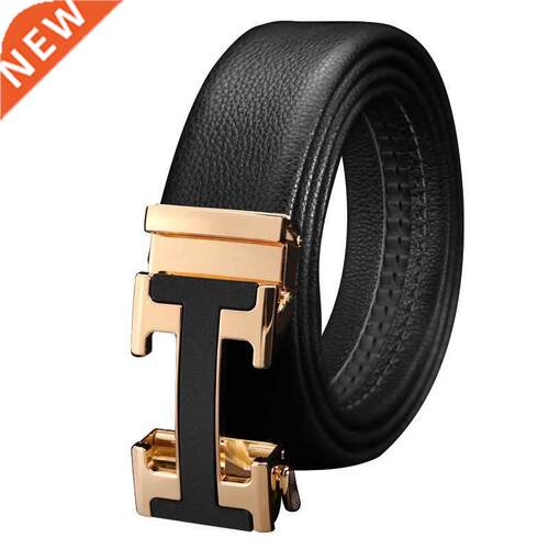 2021 Model Name Brand Leather Automatic Buckle Belt Pure Men
