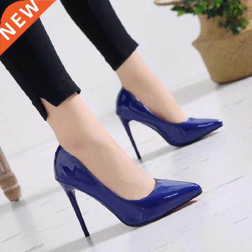 Spring patent leather stiletto women's single shoes pointed