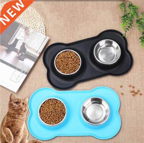 Dog Bowls Stainless Steel Dog Bowl with No Spill Non-Skid Si