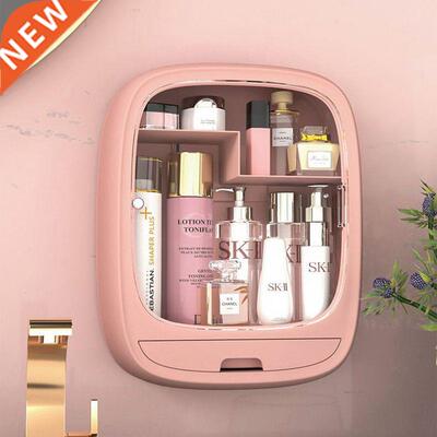 Bathroom Wall Hangng Makeup Storage Box wthout Punchng Dr