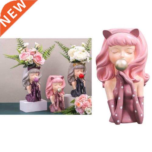 Girl's Head Elegant Succulent Planter Pot Garden Flower Pot