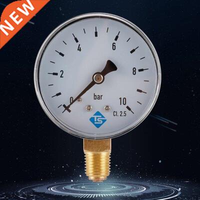 1/4 NPT Manometer 0-10 bar Compressor Compressed Air Pressur