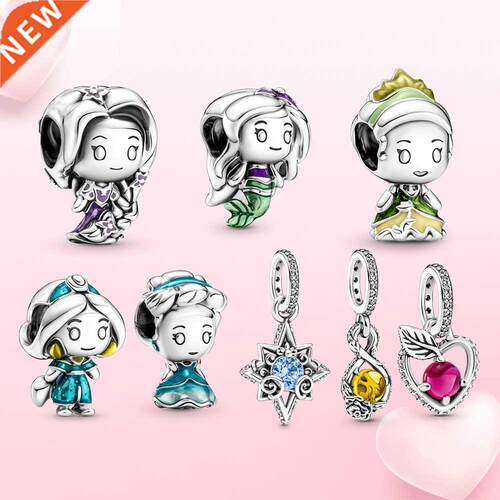 New 925 silver charm Princess dress Miss lady charm bead Fit