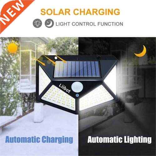 2/4/10PCS 100 LED Solar Light Outdoor Solar Wall Lamp PIR Mo