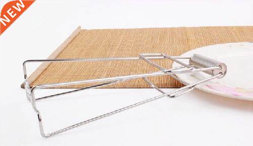 1PC Kitchen Stainless Steel Foldable Dish Plate Bowl Clip