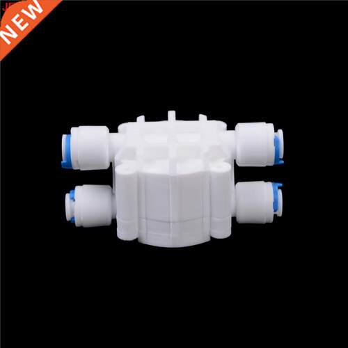 1PCS White 4 Way 1/4 Port Auto Shut Off Valve For RO Reverse