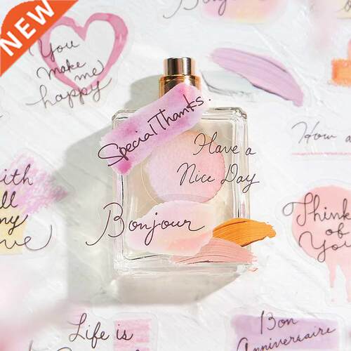 40Pcs Vintage Romantic Text Fragment PVC Sticker Package