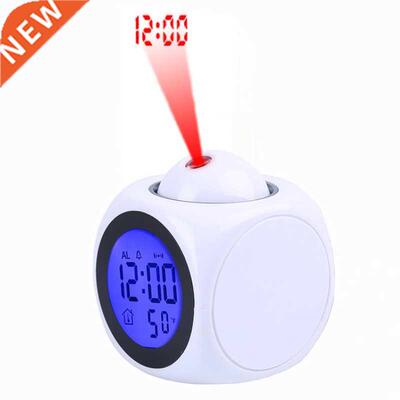 Projection Alarm Clock Digital Date Snooze Function Backligh