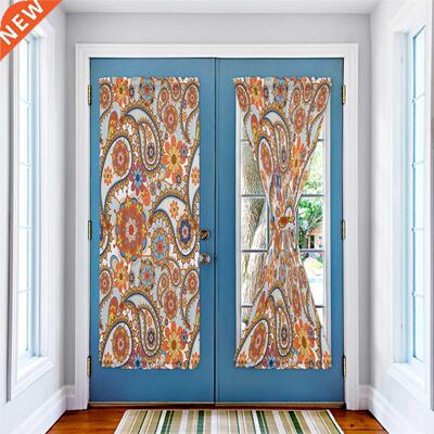 Paisley Pattern Flower Retro Luxury Door Curtain for