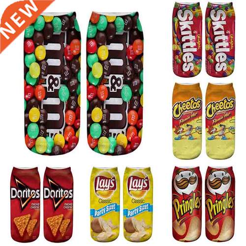 24 Styles Funny Unisex Men Art Socks Women 3D Printing Potat