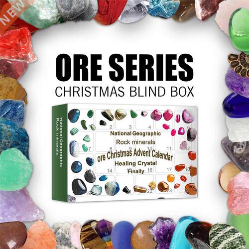 Healing Crystal Advent Calendar Rocks Storage Gift Boxes