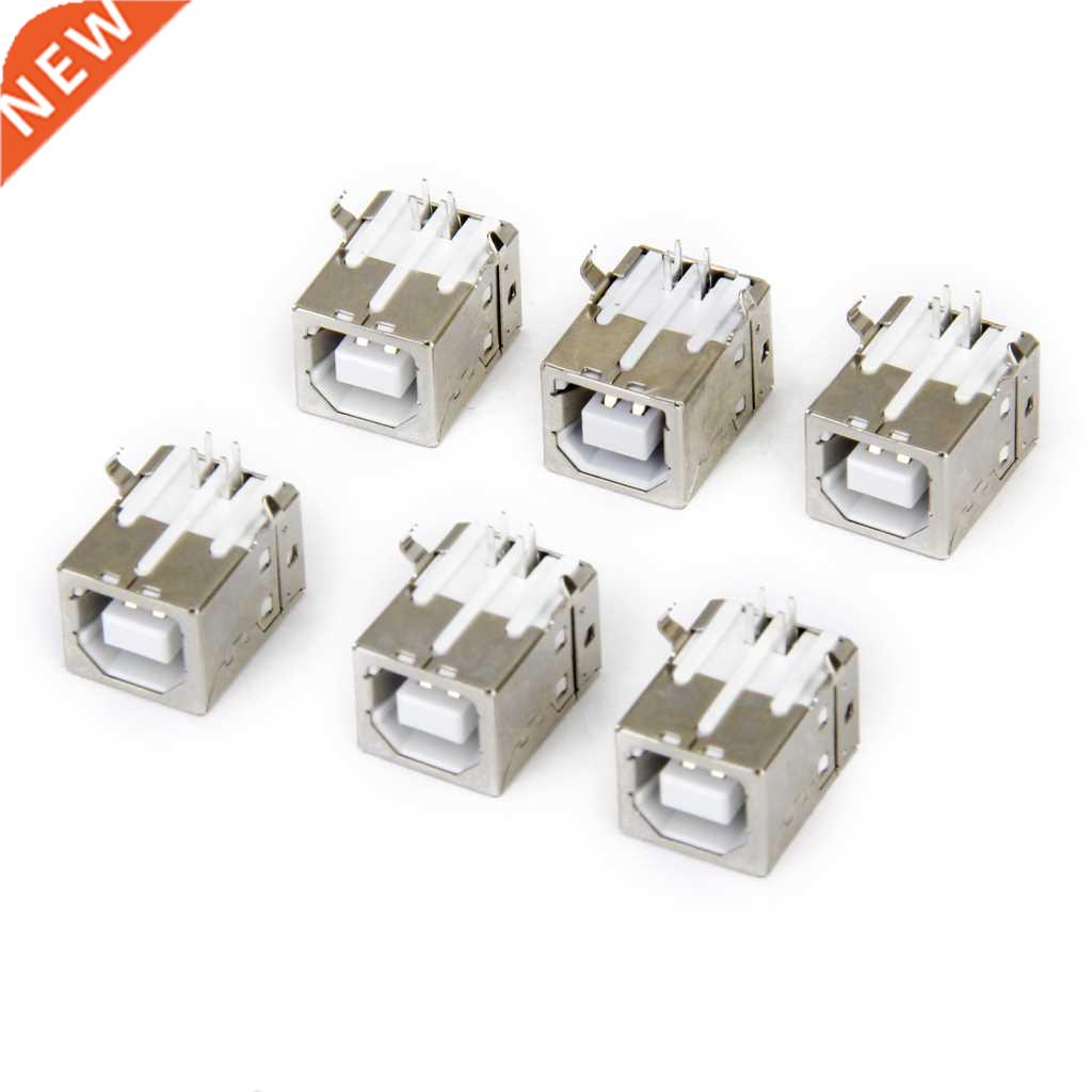 USB Type B Female Right Angle Plug Socket Connector Jack 6 P