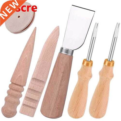6pcs Leather Knife + 2 Sizes Leather Edge Beveler +  PCS Wo