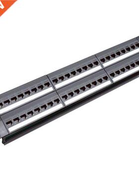 19Inch 1U Cabinet Rack Pass-Through 24 Port CAT6 Patch Panel