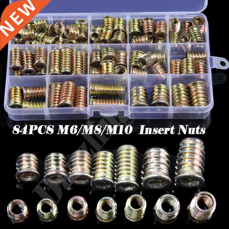 84PCS/Box Assortment Hex Socket Screw-in Insert Nuts Kit M6