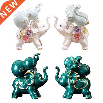 Elephant Fgure Abstract Anmal Statue Crafts Ornaments