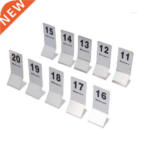 Desk Number Card Stainless Steel Elegant Table Number Card