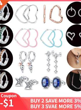 Aros Plata 925 Mujer Love Heart Conch Earrng For Women Mak