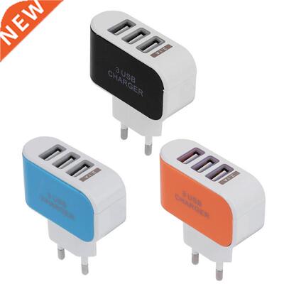 4V 2A EU Plug USB Charger Adapter 100-240V 3 USB Hub Port Po