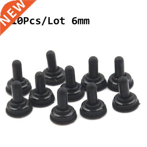 10Pcs/Lot 6mm Black Toggle Switch Rubber Cover Waterproof C