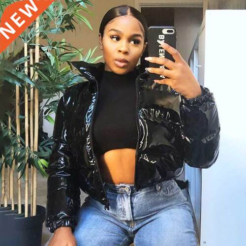 Sisterlinda Faux PU Leather Y2K Bubble Puffer Winter Warm Ja