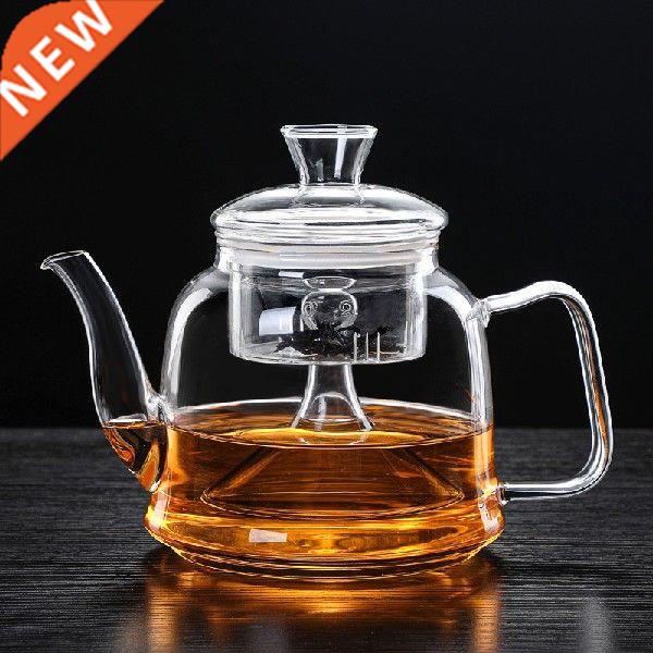 Large Capacity Glass Tea Pot Boil Tea Ware Glass Steaming