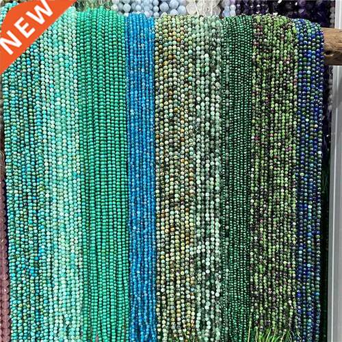 Wholesale 2mm 3mm Natural Stone Quartz Beads Round Green Tur