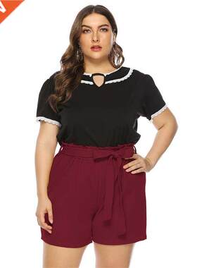 L-4XL shorts women plus size summer fat ladies pants trouser