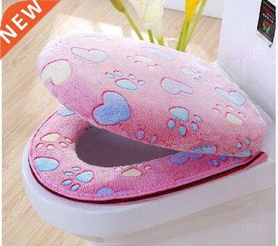 Thick Coral velvet luxury toilet Seat Cover Set soft Warm