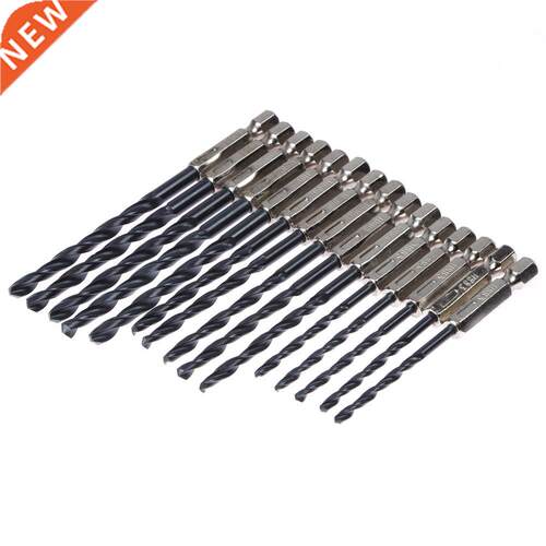 15pcs HSS High Speed Steel Titanium Coated Drill Bits Set Wo