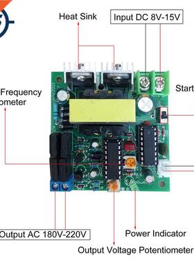 100W Modified Sine Wave Inverter 50Hz DC 12V to AC 220V Inve