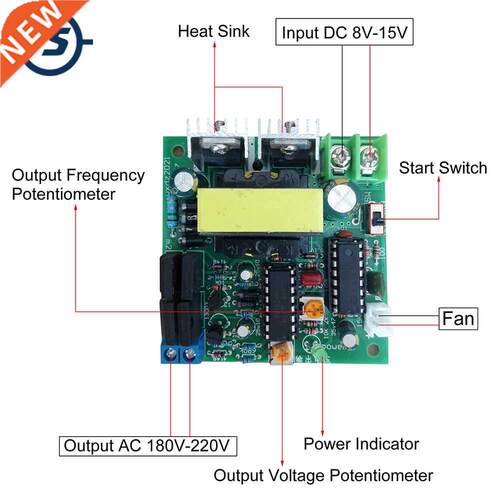 100W Modified Sine Wave Inverter 50Hz DC 12V to AC 220V Inve