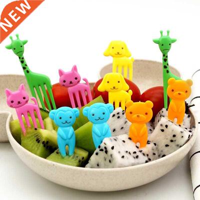 1 Set Cartoon Fruit Fork Animal Party Buffet Fruit Dessert F