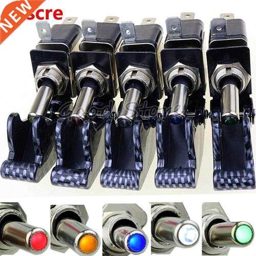 1Set 12V 20A Illuminated LED Toggle Switch Control ON/OFF +