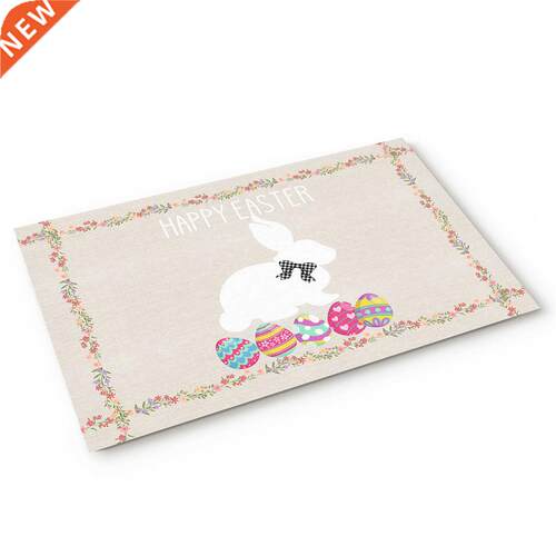 Easter Bunny Egg Flower Doormat Entrance Floor Mat Home