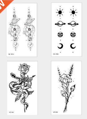 1 PC Geometric Planet Fashion Women Temporary Tattoo