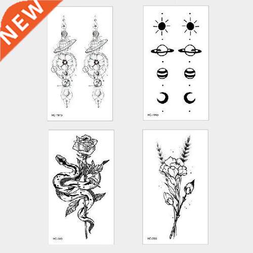 1 PC Geometric Planet Fashion Women Temporary Tattoo