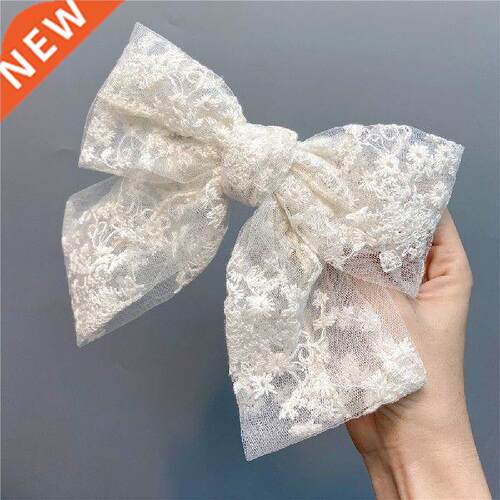 1pc Women Girls Cute Lace Bow Ribbon Hair Clip Hairpins