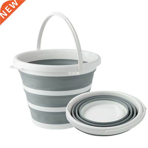 10L Folding Water Bucket Portable Fishing Water Container wi