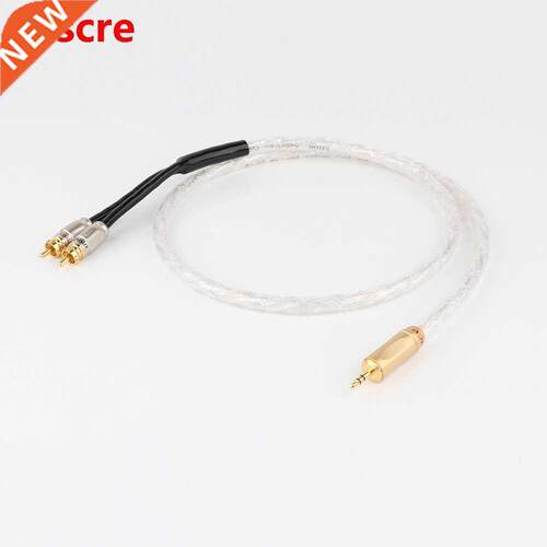 Yter L081727 Audio cable Stereo .5mm to 2RCA Silver Plated
