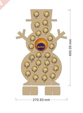 Handmade Wooden Christmas Advent Calendar Hollow Out Countdo
