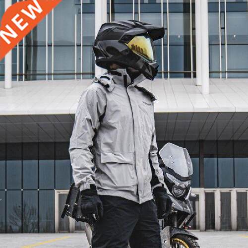 Adult Electric Motorcycle Raincoat Mens Jumpsuit Biker